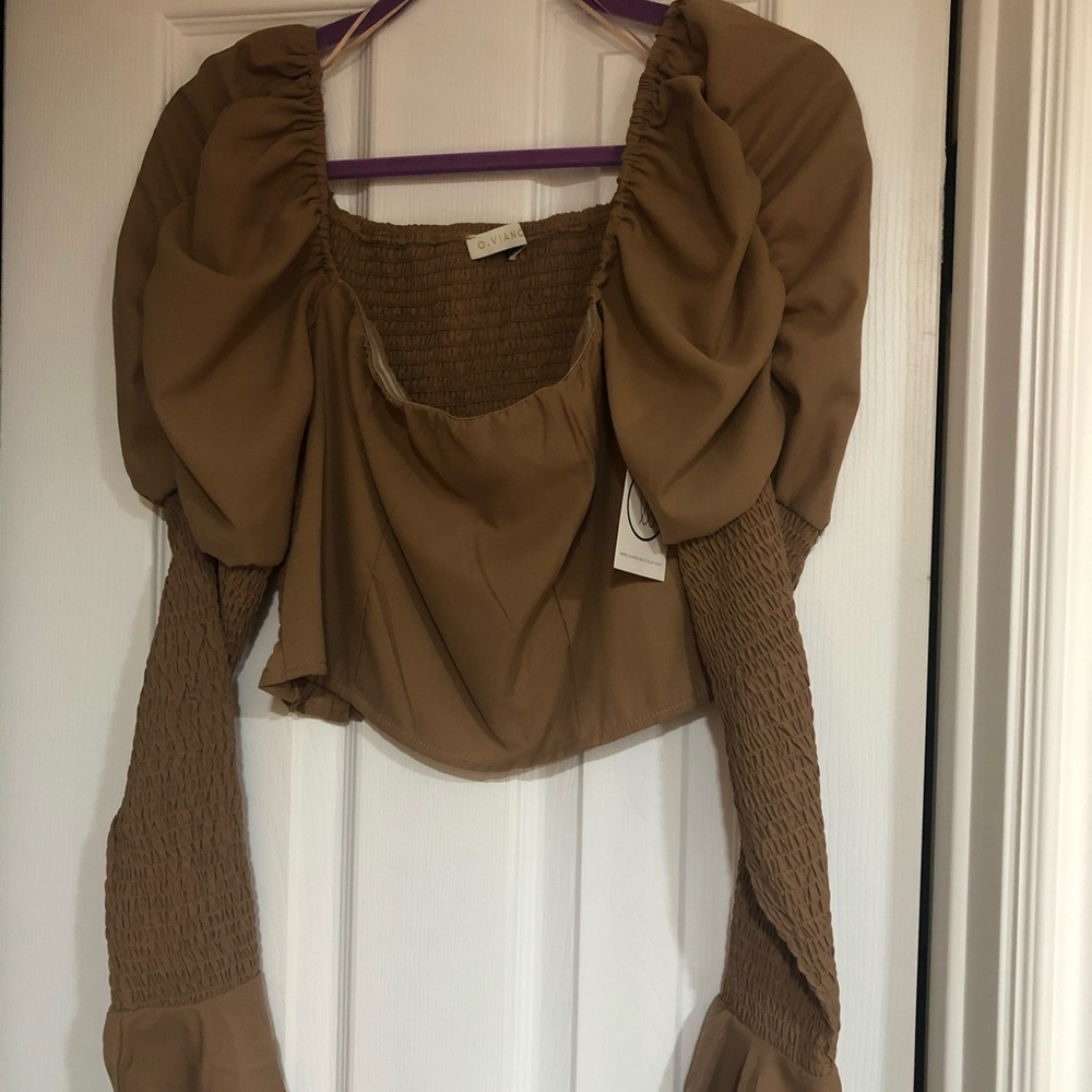 Long Sleeve Shoulder Ruffle Top